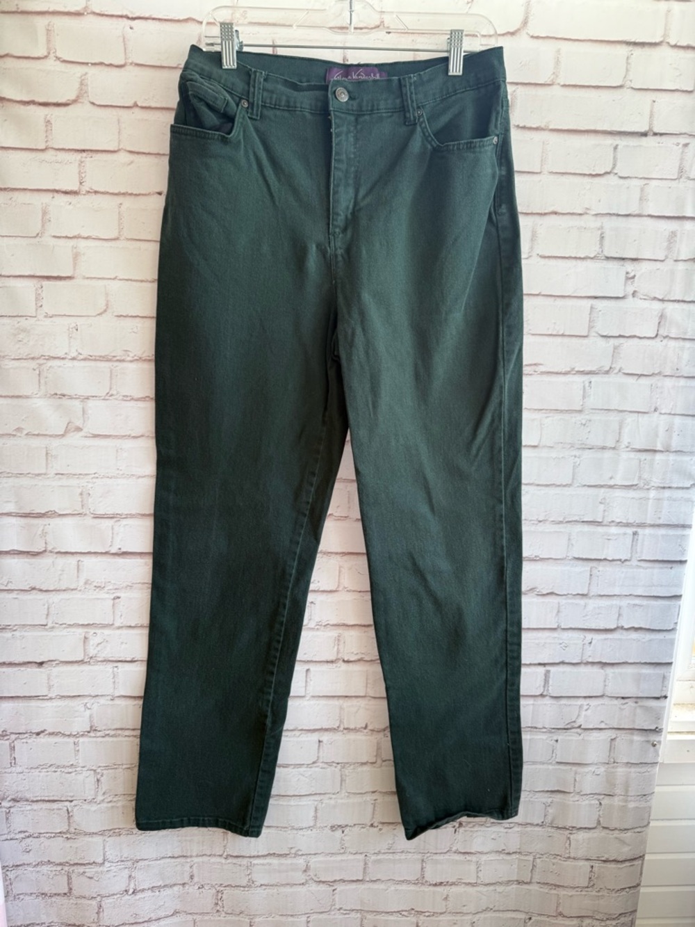 Gloria Vanderbilt Olive Green‎ Straight Leg Pants